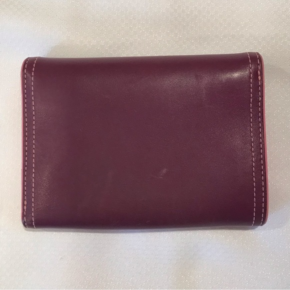Bundle Coach Three Fold Leather Purple/Pink Wallet & Kaye Spade Blue/Green - Picture 7 of 9